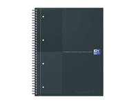 Spiraalblok Oxford International Notebook A4+ lijn 160 pagina's zwart