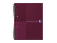 Spiraalblok Oxford International Notebook A4+ lijn 160 pagina's rood