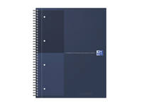 Spiraalblok Oxford International Notebook A4+ lijn 160 pagina's blauw