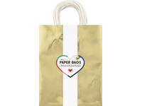 Cadeautas Folia goud kraft 24x31x12cm 20 stuks