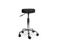 Tabouret kruk Office standaard met gasveer harde wielen zw