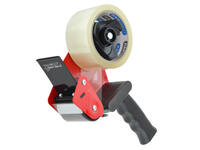 Verpakkingstape dispenser Rapesco Germ-Savvy 960 antibacterieel met transparante tape zwart