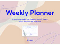Planner Brepols Weekly A4 7dagen/1pagina horizontaal assorti