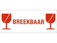 Waarschuwingsetiket IEZZY glas breekbaar 150mmx60mm 500 stuks