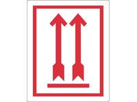 Waarschuwingsetiket IEZZY pijl omhoog 74x105mm 500 stuks