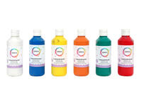 Vingerverf Qrea set à 6 kleuren 250ml