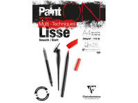Tekenblok Clairefontaine Paint On A4 glad 25 vel 250gr wit