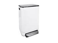 Pedaalemmer Desq 40 liter RVS wit
