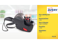 Etiketteertang Avery PL2/18 2 regels zwart