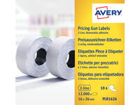 Prijsetiket Avery PLR1626 16x26mm afneembaar wit