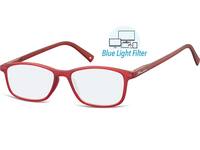Leesbril  Montana +1.00 dpt blue light filter rood