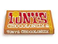 Chocolade Tony's Chocolonely melk karamel zeezout reep 90 gram