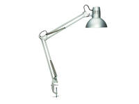 Bureaulamp MAUL Study met tafelklem incl.LED E27 lamp zilver