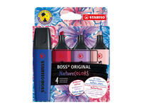 Markeerstift STABILO Boss Wildflower assorti 4 stuks