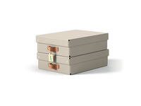 Opbergdoos Leitz Puro met deksel 8 liter set van 2 beige