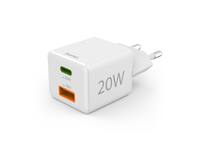 Oplader Hama USB-C/USB-A Mini PD 20W wit