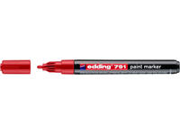 Paintmarker edding 791 op alcoholbasis 1-2mm rood