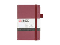Notitieboek Sakura pocket 90x140mm lijn hard cover moerbei