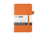 Notitieboek Sakura pocket 90x140mm lijn hard cover amber