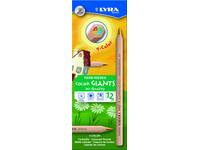 Kleurpotlood LYRA Color Giants Nature vierkleurig set à 12 stuks