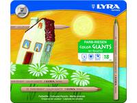 Kleurpotlood LYRA Color Giants Nature blik à 18 kleuren