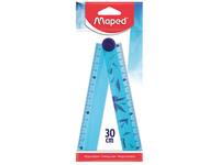 Liniaal Maped Arctic Vibes 30cm opvouwbaar blauw