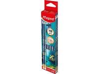Potlood Maped Dragon HB met gum assorti 12 stuks