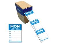 Etiket Avery HACCP maandag-blauw 40x56mm 500 stuks