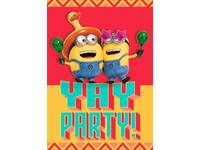 Wenskaart Hallmark uitnodiging Minions pak à 6 stuks
