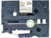 Labeltape Brother P-touch TZe-R254 24mm goud op wit