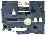 Labeltape Brother P-touch TZe-RN54 24mm goud op marineblauw