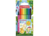 Viltstift STABILO Pen 68 Animal Vibes mini medium assorti 8 stuks