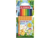 Fineliner STABILO point 88 Animal Vibes mini fijn assorti 8 stuks