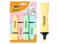 Markeerstift Bic pastel assorti blister à 4 stuks