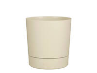 Plantenpot Mica Coco met schotel rond hoogte 29,5 Ø28 cm beige