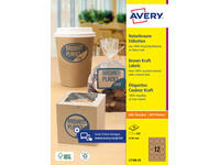 Etiket Avery L7106-25 60mm kraft 300 stuks