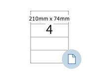 Etiket HERMA 8405 A4 EXPR 500 210x74mm wit 2000 stuks