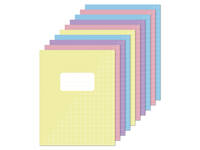 Schrift Kangaro A5 ruit 10mm 80 pagina's 60 gram assorti pastel pak à 10 stuks