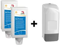 Zonnebrandcrèmedispenser Dreumex Sun Protect startpakket wit