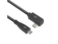 Kabel ACT USB-C standaard naar USB-C hoek 10Gbps 2m