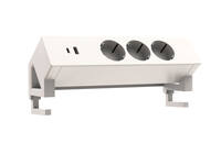 Stekkerdoos Euroseats opbouw 3 voudig USB A+C wit