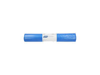 Afvalzak Hynex 70x110cm LDPE recycled T40 120L blauw rol à 20 stuks