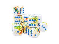 Dobbelsteen Chessex Breezy/blue D6 16mm set à 12 stuks