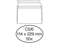 Envelop Quantore bank C5/6 114x229mm zelfklevend wit 50 stuks