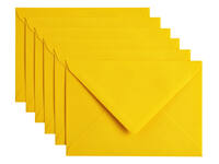 Envelop Papicolor C6 114x162mm dottergeel pak à 6 stuks