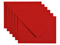 Envelop Papicolor C6 114x162mm rood pak à 6 stuks