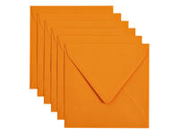 Envelop Papicolor 140x140mm oranje pak à 6 stuks