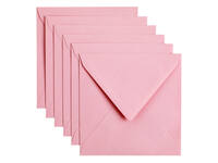 Envelop Papicolor 140x140mm babyroze pak à 6 stuks