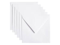 Envelop Papicolor 140x140mm kraft wit pak à 6 stuks