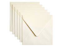 Envelop Papicolor 140x140mm metallic ivoor pak à 6 stuks